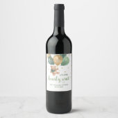 Teddy Bear Barly Wait Baby shower Wine Label Wijn Etiket (Voorkant)