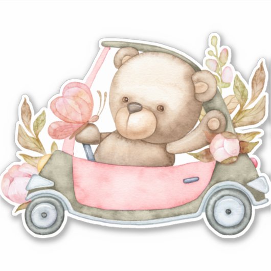 Teddy Bear Bear Bear Mignonne Animal Sticker (Devant)