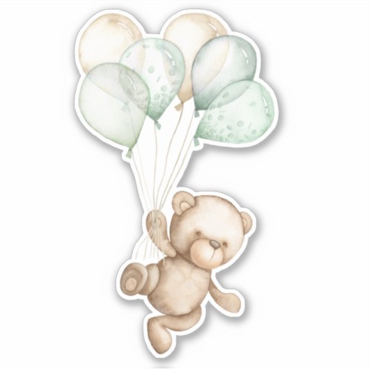 Teddy Bear Bear Bear Mignonne Animal Sticker (Devant)