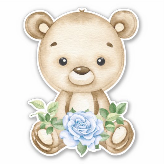 Teddy Bear Bear Bear Mignonne Animal Sticker (Devant)