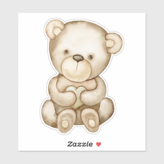 Teddy Bear Bear Bear Mignonne Animal Sticker (Feuille)