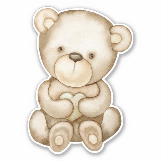 Teddy Bear Bear Bear Mignonne Animal Sticker (Devant)