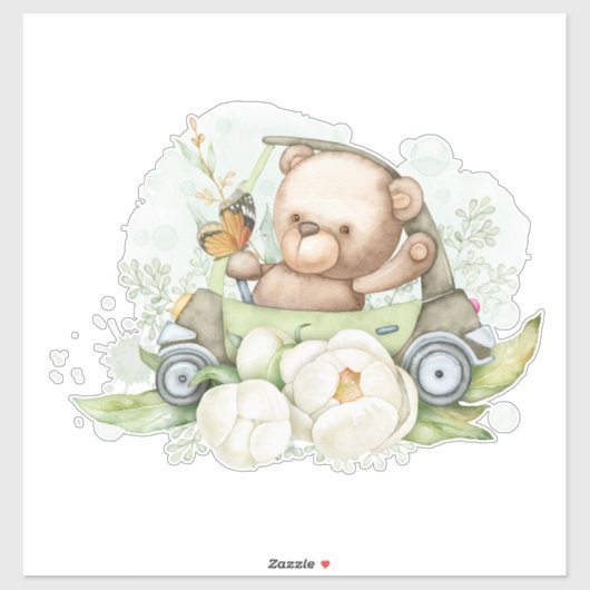 Teddy Bear Bear Bear Mignonne Animal Sticker (Feuille)