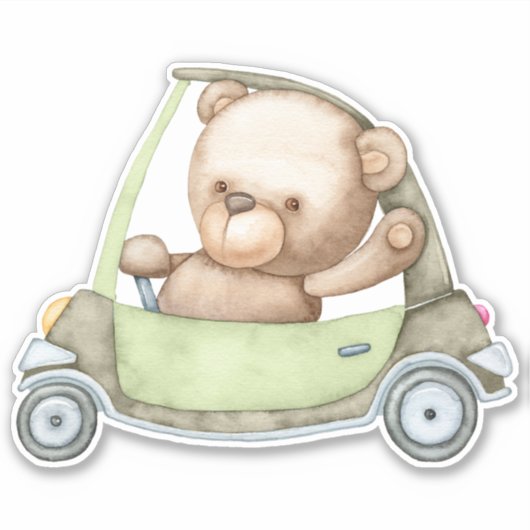 Teddy Bear Bear Bear Mignonne Animal Sticker (Devant)