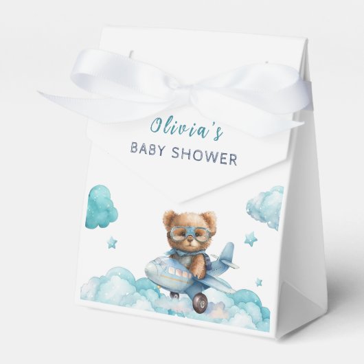 Teddy Bear Bearly Wait Baby shower Bedankdoosjes (Voorkant Zijde)