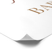 Teddy Bear Bearly Wait Welcome Baby shower Poster (Hoek)