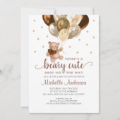 Teddy Bear Beary mignonne Baby shower Invitation (Devant)