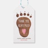 Teddy Bear bedankt je veel Baby shower Cadeaulabel (Voorkant)