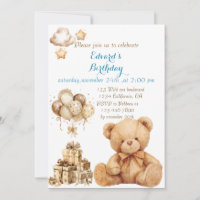 Teddy Bear Beige Ballon Verjaardag