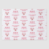 Teddy Bear Berry voor het eerst Happy Birthday Tissuepapier (Voorkant)