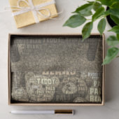 Teddy Bear Beste Vrienden Embedded Word Cloud Tissuepapier (Geschenk)