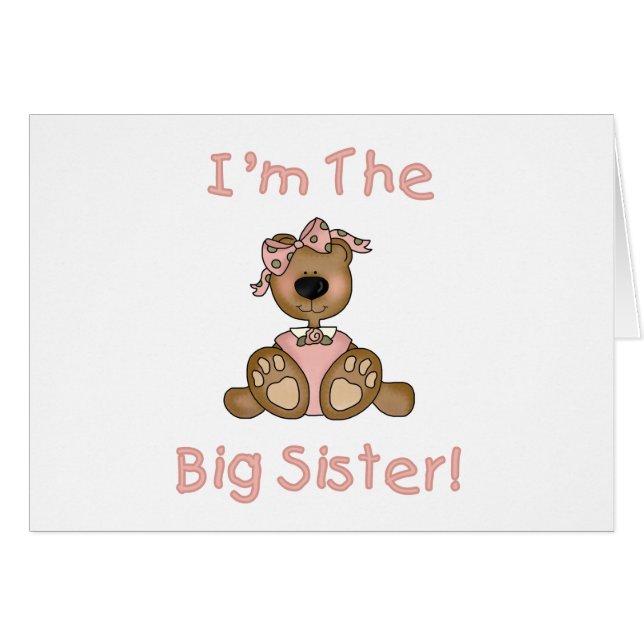 Teddy Bear Big Sister Tshirts en Gifts (Voorkant Horizontaal)