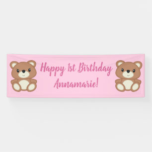 Teddy Bear Birthday Party Spandoek