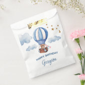 Teddy Bear Blauw 1e Verjaardag Bedankzakje (Gezegeld)