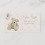 Teddy Bear Bloemen Luier Raffle Informatiekaartje (Achterkant)