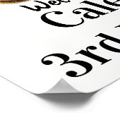 Teddy Bear Blue Balloon 1st Verjaardag Teken Poster (Hoek)