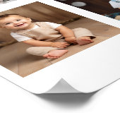 Teddy Bear Blue Balloon Eerste jaar Foto Mijlpaal Poster (Hoek)