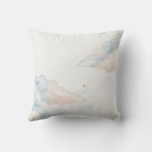 Teddy Bear Blue Bow Balloons Clouds Baby Boy Kussen (Achterkant)