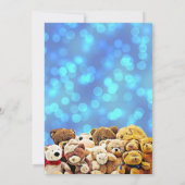 Teddy Bear Blue Boy Baby Shower Invitations (Dos)