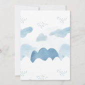 Teddy Bear blue boy Baby shower Schattige bedankt (Achterkant)