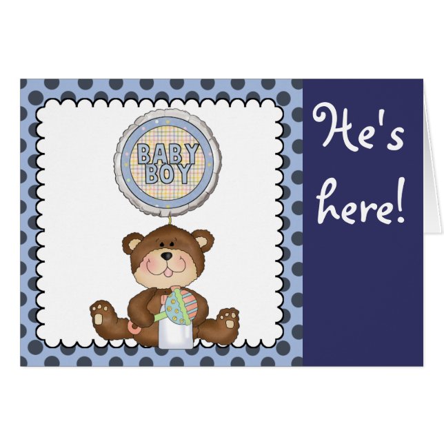 Teddy Bear Blue met Black Boy (Voorkant Horizontaal)
