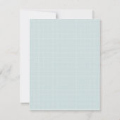 Teddy Bear Blue Petite Invitation (Dos)