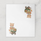 Teddy Bear Blue Rustic Floral (Buitenkant ongevouwen)