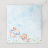 Teddy Bear Blue Sky Boy Baptism Folded Tent (Buitenkant ongevouwen)