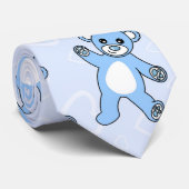 Teddy Bear Blues Stropdas (Opgerold)