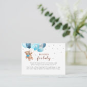 Teddy Bear Book Request Baby shower Enclosure Informatiekaartje (Staand voorkant)