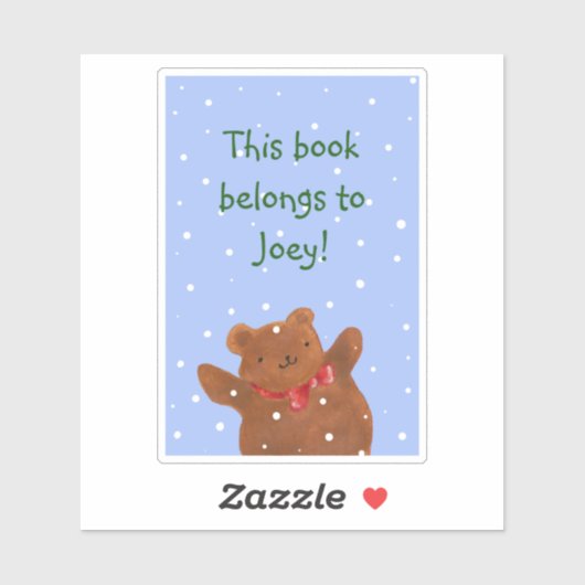 Teddy Bear Bookplaat Sticker (Vel)