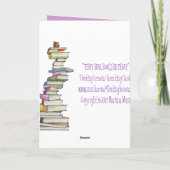Teddy Bear Books Birthday Card Kaart (Achterkant)