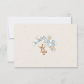 Teddy Bear Boy Baby Shower Bedankkaart (Achterkant)