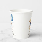 Teddy Bear Boy Baby shower Papieren beker (Rechts)