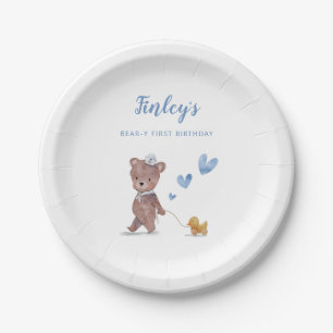 Teddy Bear Boy Birthday Party Papieren Bordje