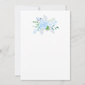 Teddy Bear Boy, Greenery Foliage Baby shower Kaart (Achterkant)