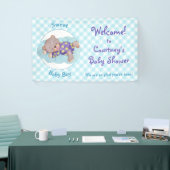 Teddy Bear Boy Sleeping Baby shower Spandoek (Beurs)