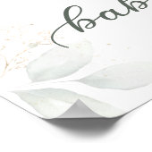 Teddy Bear Boy Welkom Baby shower Poster (Hoek)