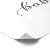 Teddy Bear Boy Welkom Baby shower Poster (Hoek)