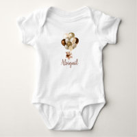 Teddy Bear Brown en Gold Balloons