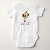 Teddy Bear Brown en Gold Balloons Romper (Achterkant)