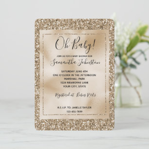 Teddy Bear Brown Glam Glitter Kaart