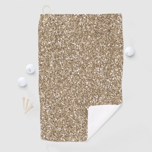 Teddy Bear Brown Glitter Golfhanddoek (Insitu)