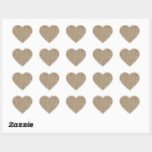 Teddy Bear Brown Glitter Hart Sticker (Vel)