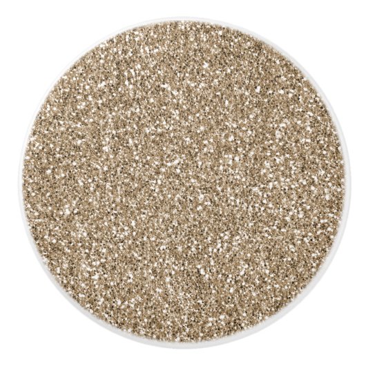 Teddy Bear Brown Glitter       Keramische Knop (Voorkant)