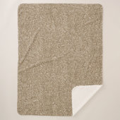 Teddy Bear Brown Glitter Sherpa Deken (Voorkant)
