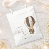 Teddy Bear, Bruine Hete Luchtballon, Baby shower Bedankzakje (Geknipt)