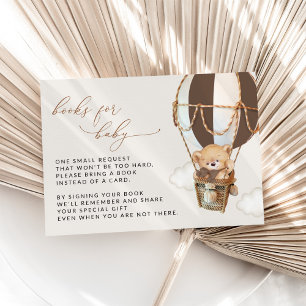 Teddy Bear, bruine luchtballon, boeken voor Baby Informatiekaartje