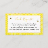 Teddy Bear Bumblebee Book Request Card Informatiekaartje (Voorkant)