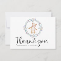 Teddy Bear carte de remerciements